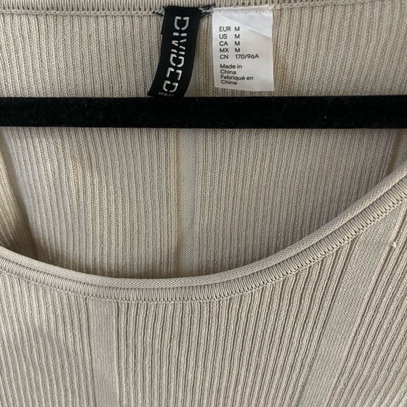 Divided Cream Ribbed Long Sleeve Top - Picture 2 of 4